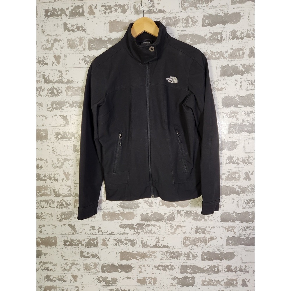 The North Face Black Jacket Full Zip Women's Medium Soft Shell Casual Outerwear‎